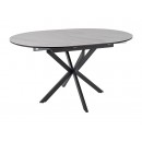 Стол обеденный SIGNAL GASTON Ceramic белый/черный 100-135/100